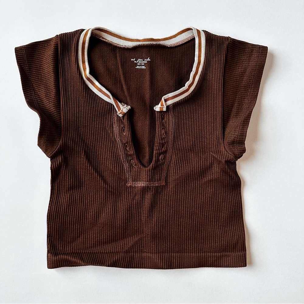 Urban Outfitters Out From Under Go For Gold Seamless Top in Brown Size XS/S